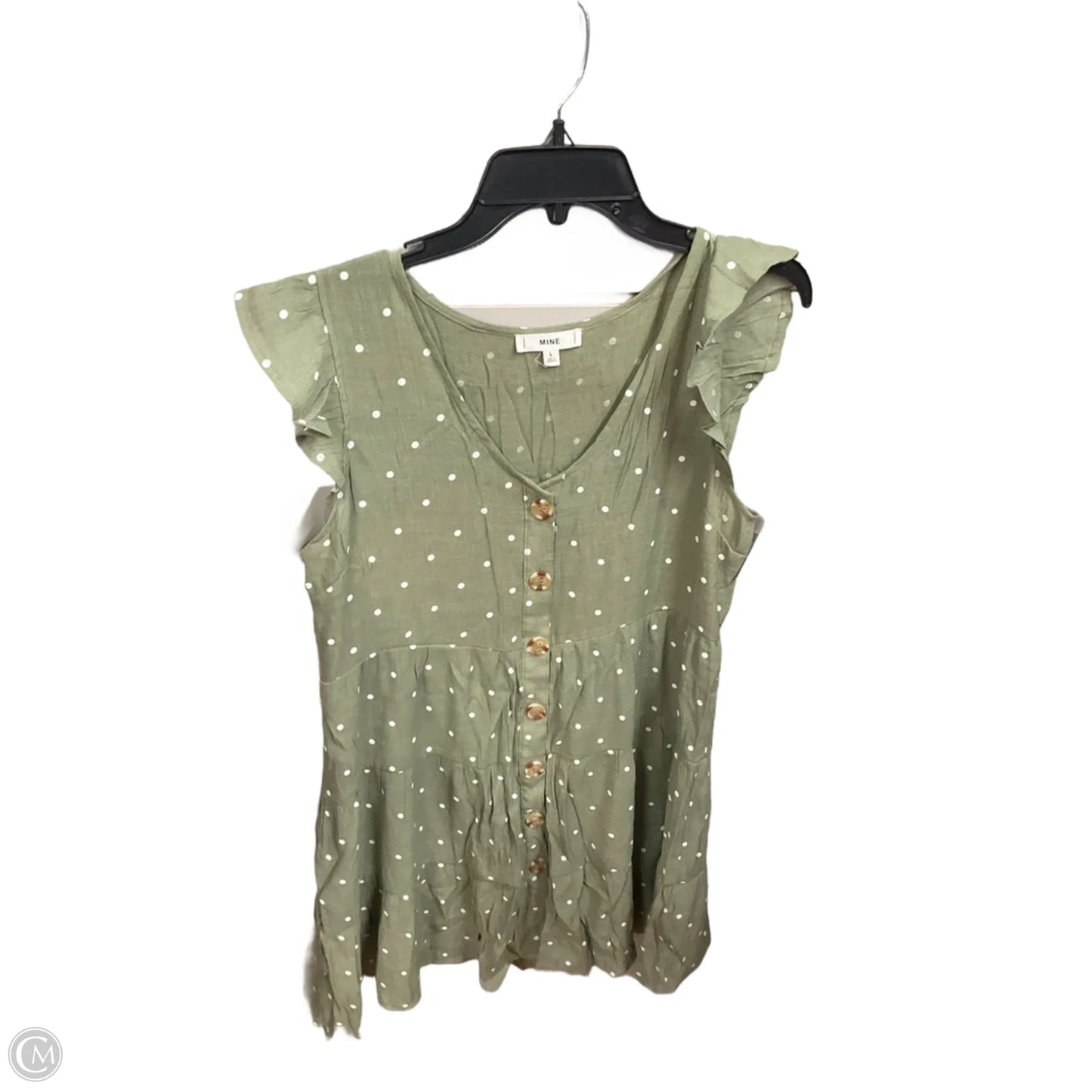 Dress Casual Midi By Mine In Polkadot Pattern, Size: L