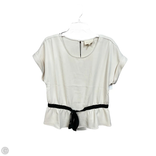 Blouse Short Sleeve By Melloday In Cream, Size: S