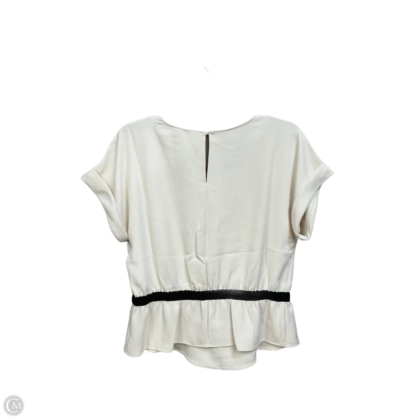 Blouse Short Sleeve By Melloday In Cream, Size: S