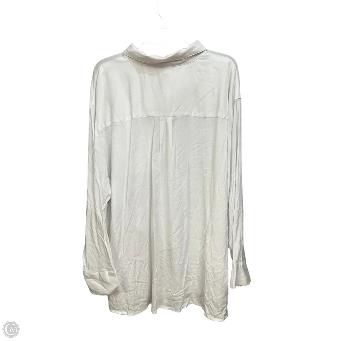 Blouse Long Sleeve By Torrid In White, Size: 3x