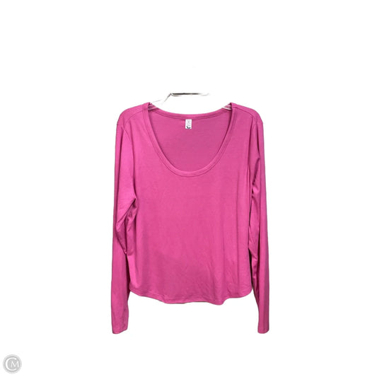 Top Long Sleeve Basic By Old Navy In Pink, Size: 2x