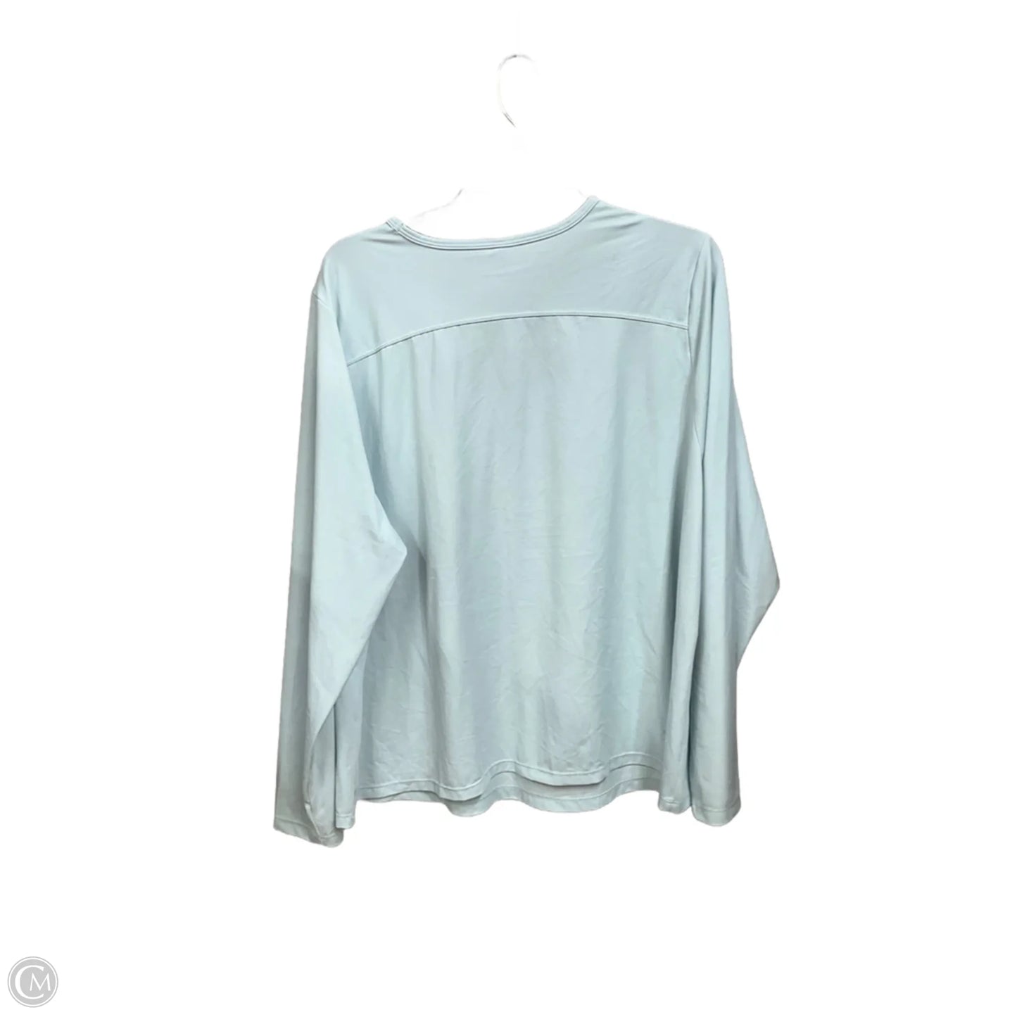 Athletic Top Long Sleeve Crewneck By Mta Sport In Blue, Size: 3x