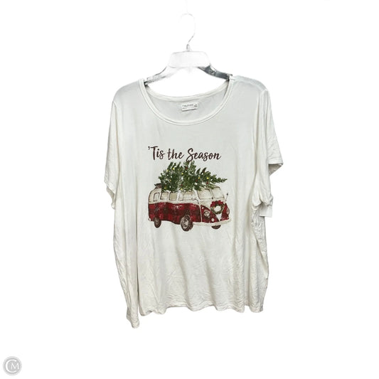 Top Short Sleeve Basic By Maurices In White, Size: 2x