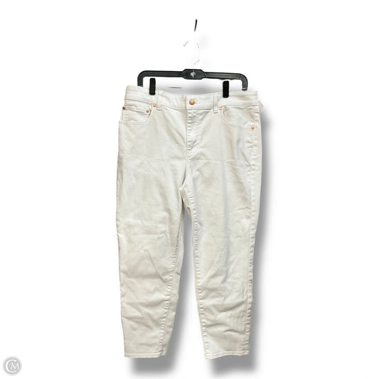 Jeans Straight By Talbots In White, Size: 12p