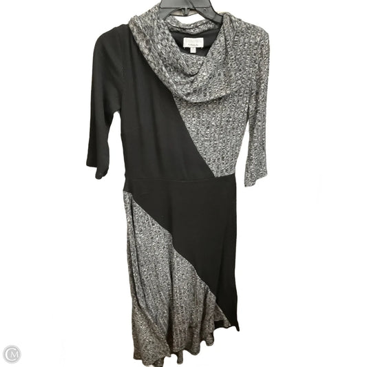 Dress Casual Maxi By Signature By Robbie Bee In Black & Grey, Size: S