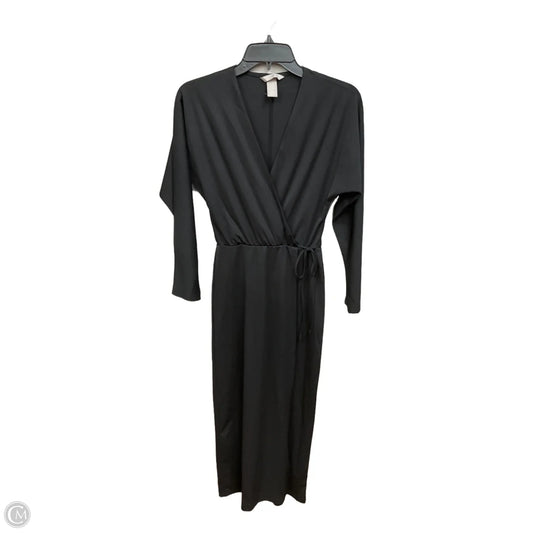 Dress Casual Midi By H&m In Black, Size: Xs