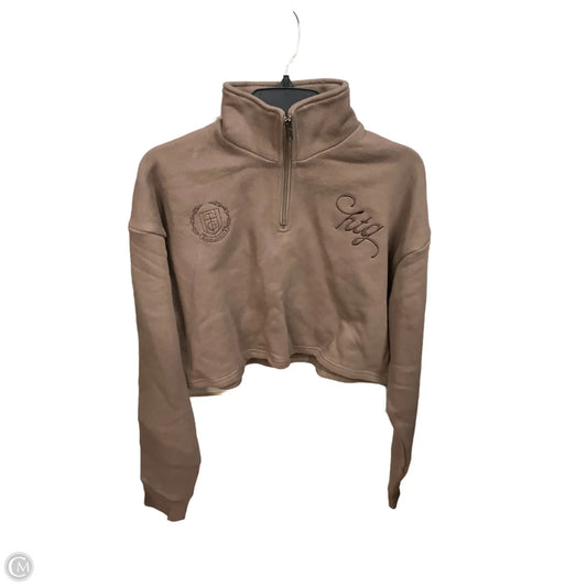 Sweatshirt Crewneck By Clothes Mentor In Taupe, Size: S
