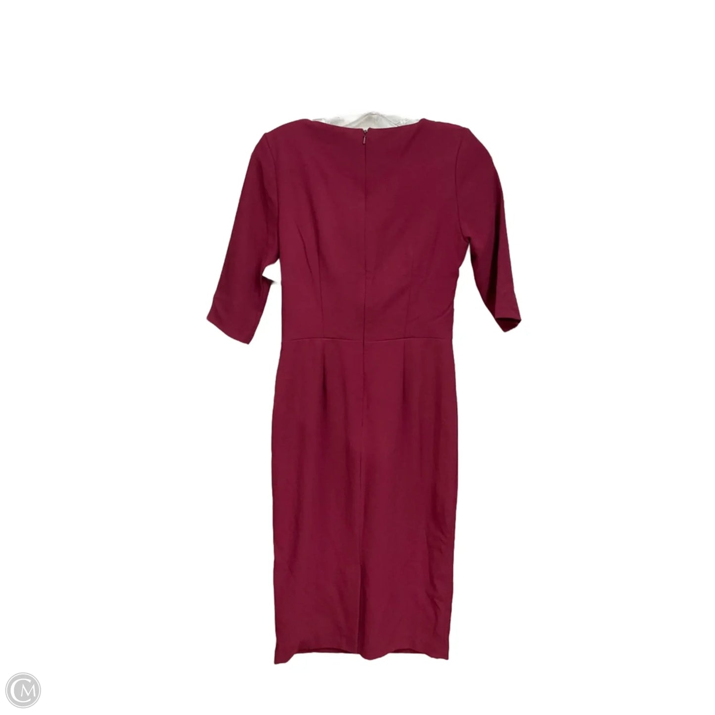 Dress Casual Midi By Asos In Maroon, Size: M
