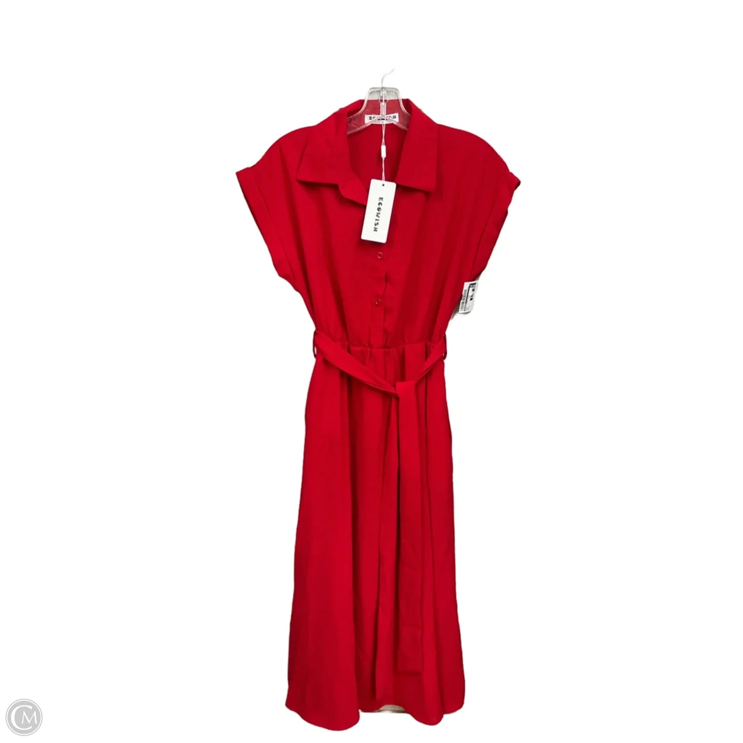 Dress Casual Midi By Ecowish In Red, Size: S