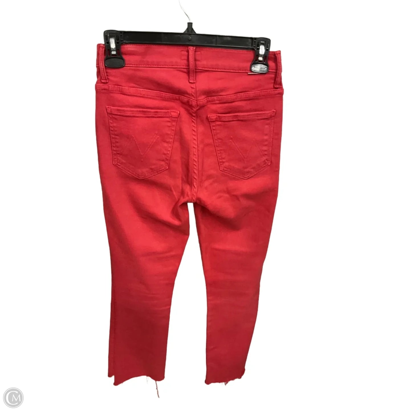 Jeans Cropped By Mother In Red Denim, Size: 4