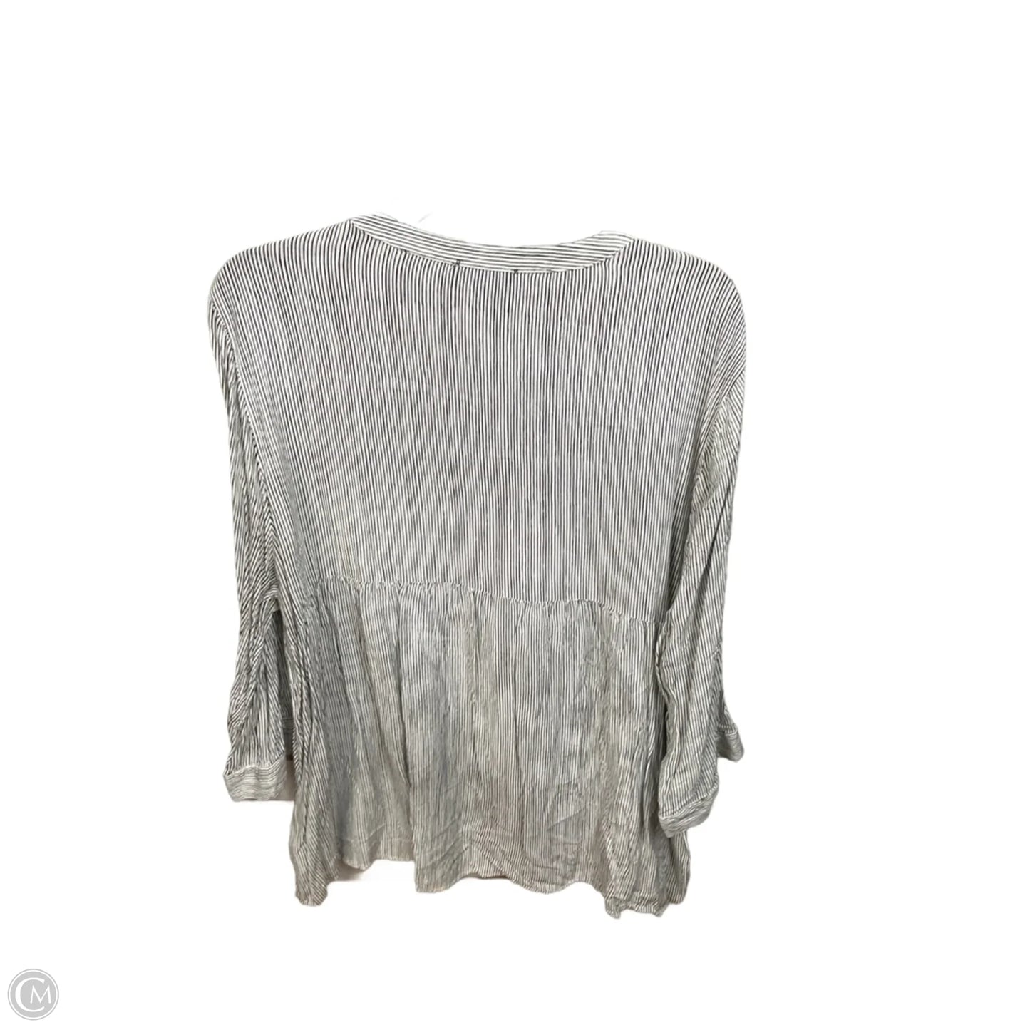 Blouse 3/4 Sleeve By Cynthia Rowley In Striped Pattern, Size: 2x