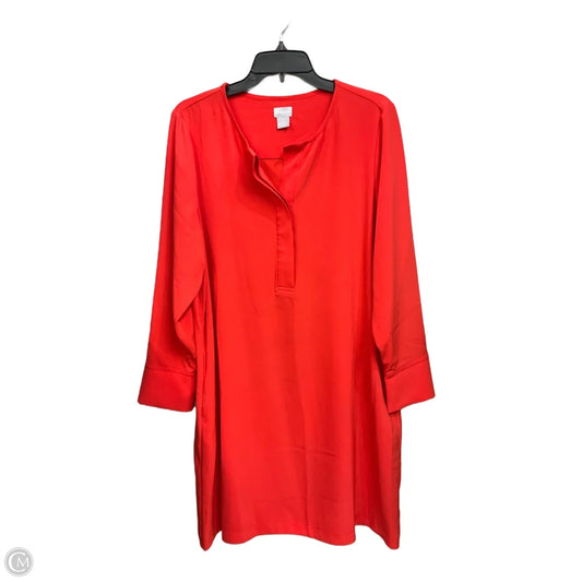Dress Casual Midi By Chicos In Coral, Size: L