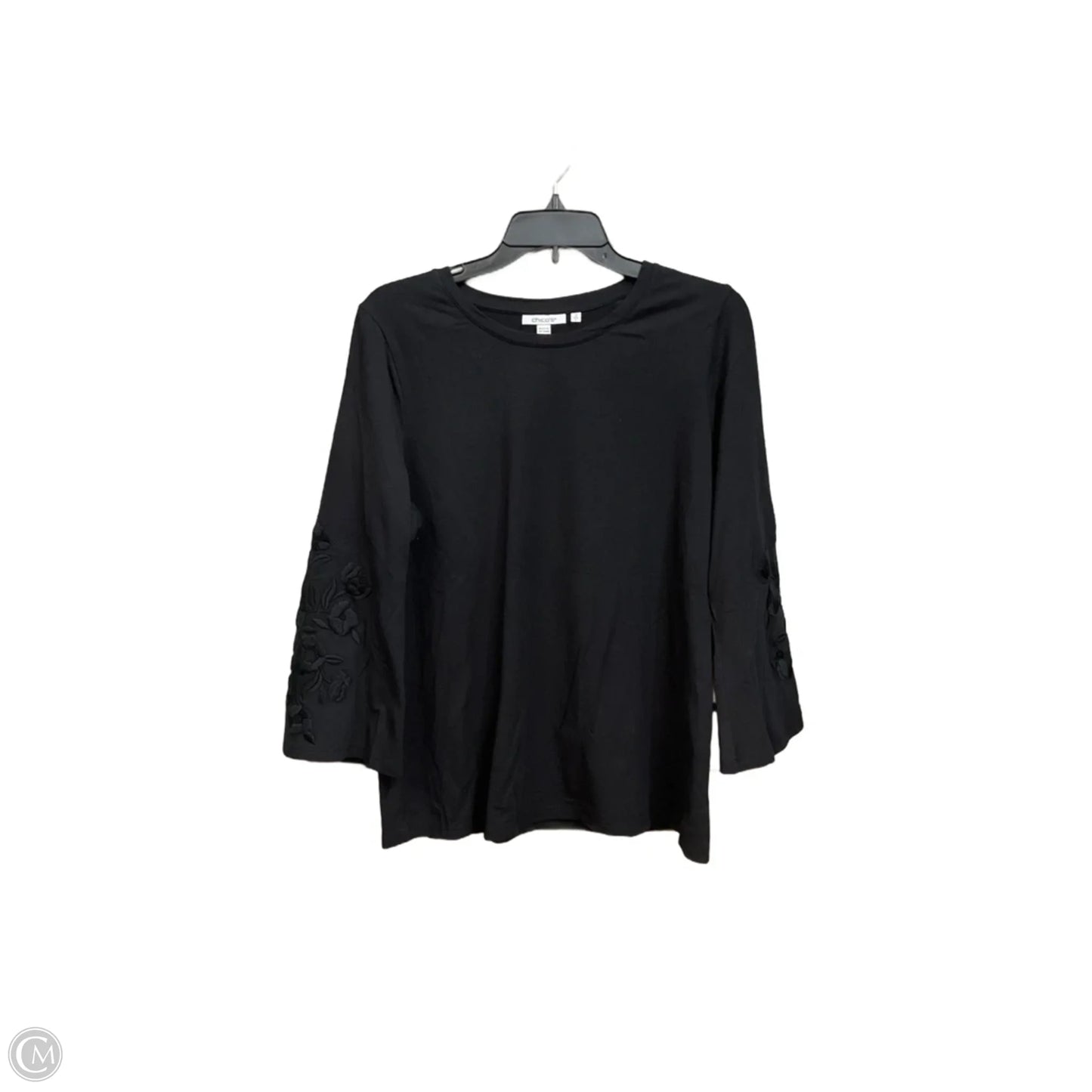 Top Long Sleeve Basic By Chicos In Black, Size: L