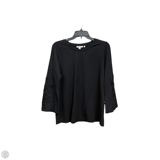 Top Long Sleeve Basic By Chicos In Black, Size: L