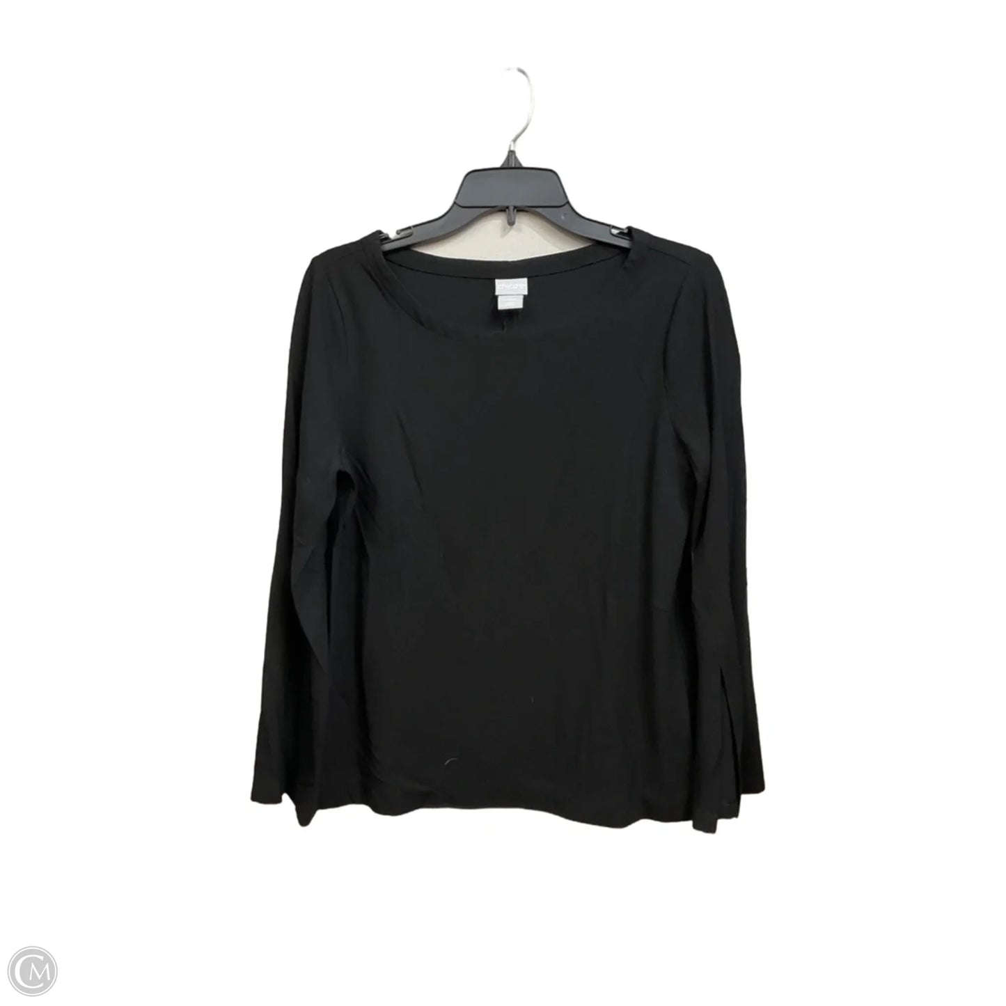 Top Long Sleeve Basic By Chicos In Black, Size: M