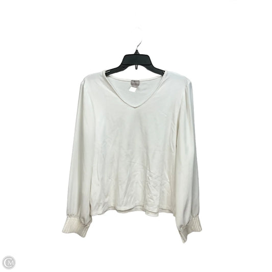 Top Long Sleeve Basic By Chicos In Cream, Size: L