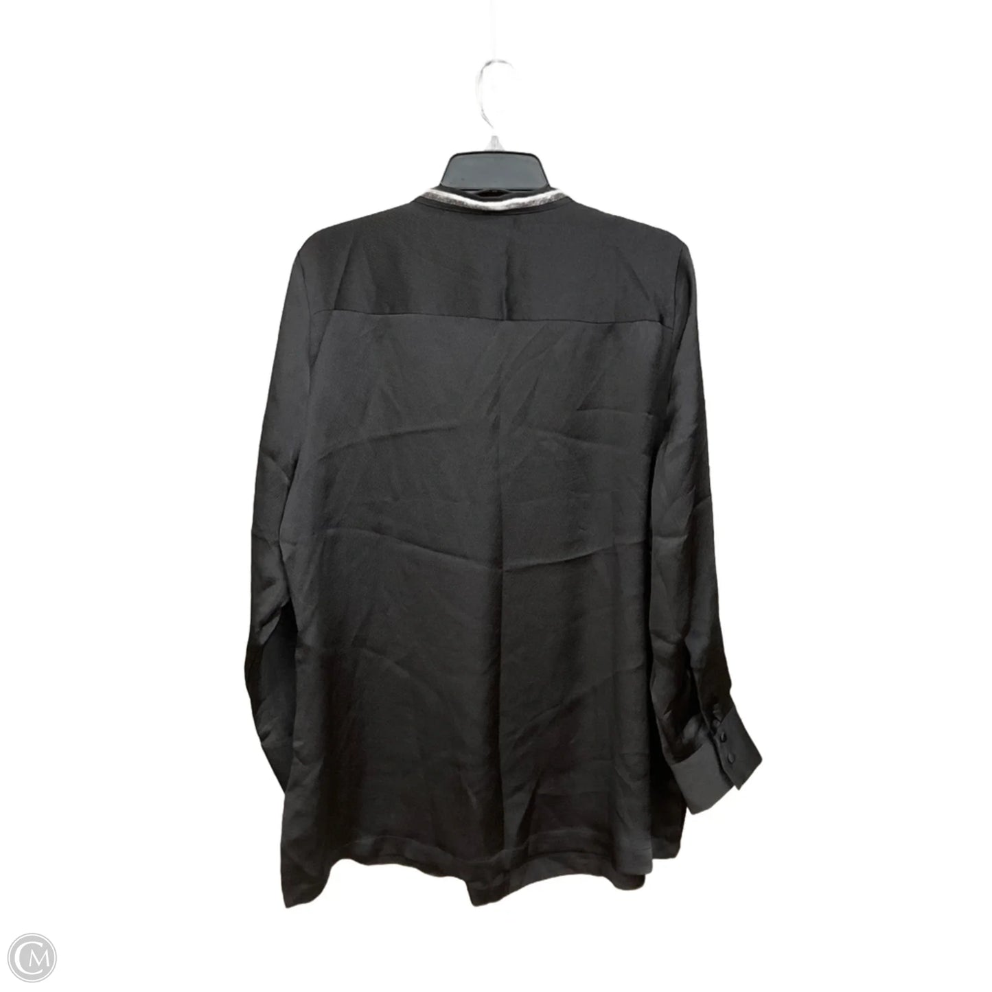 Blouse Long Sleeve By Chicos In Black, Size: L
