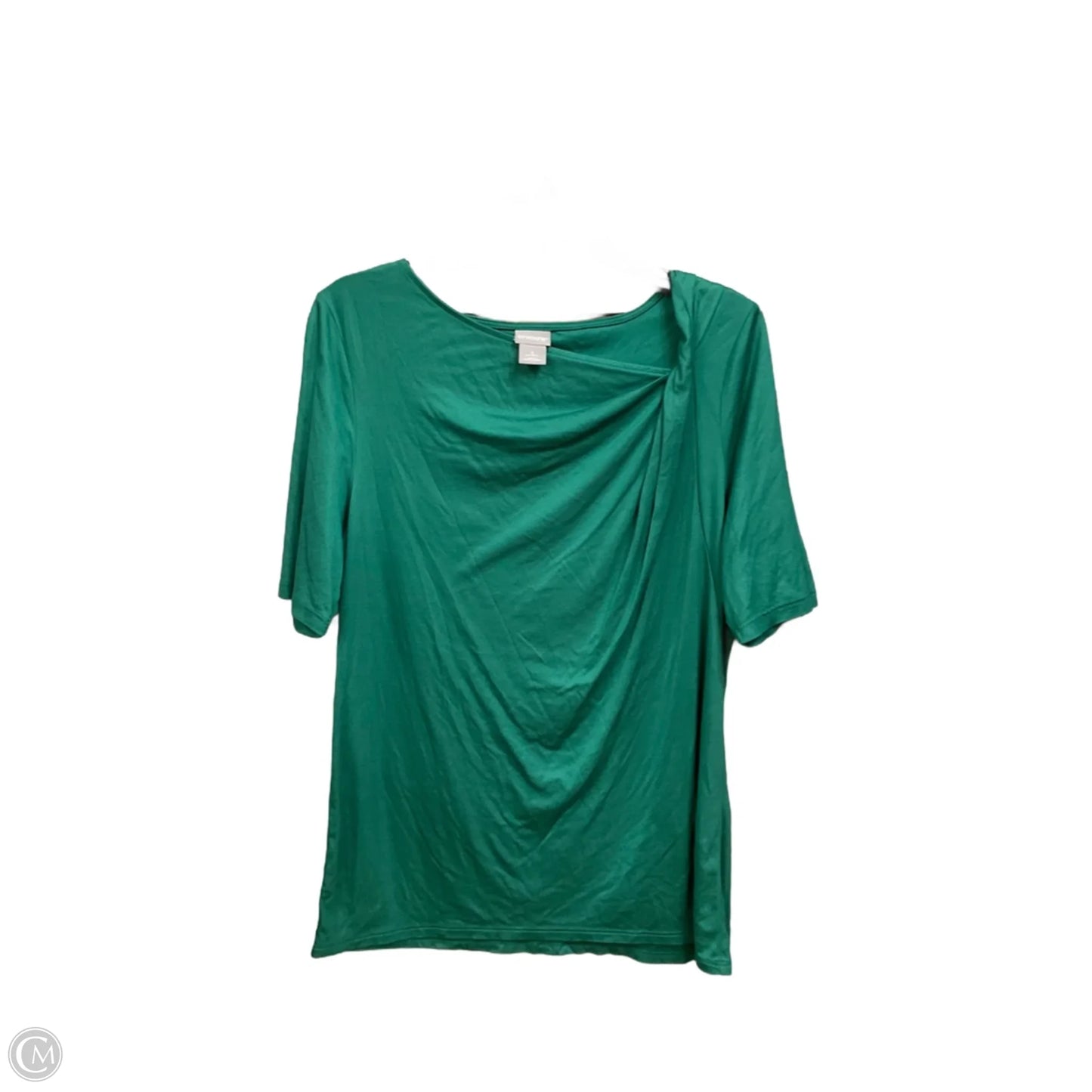 Top Short Sleeve Basic By Chicos In Green, Size: L
