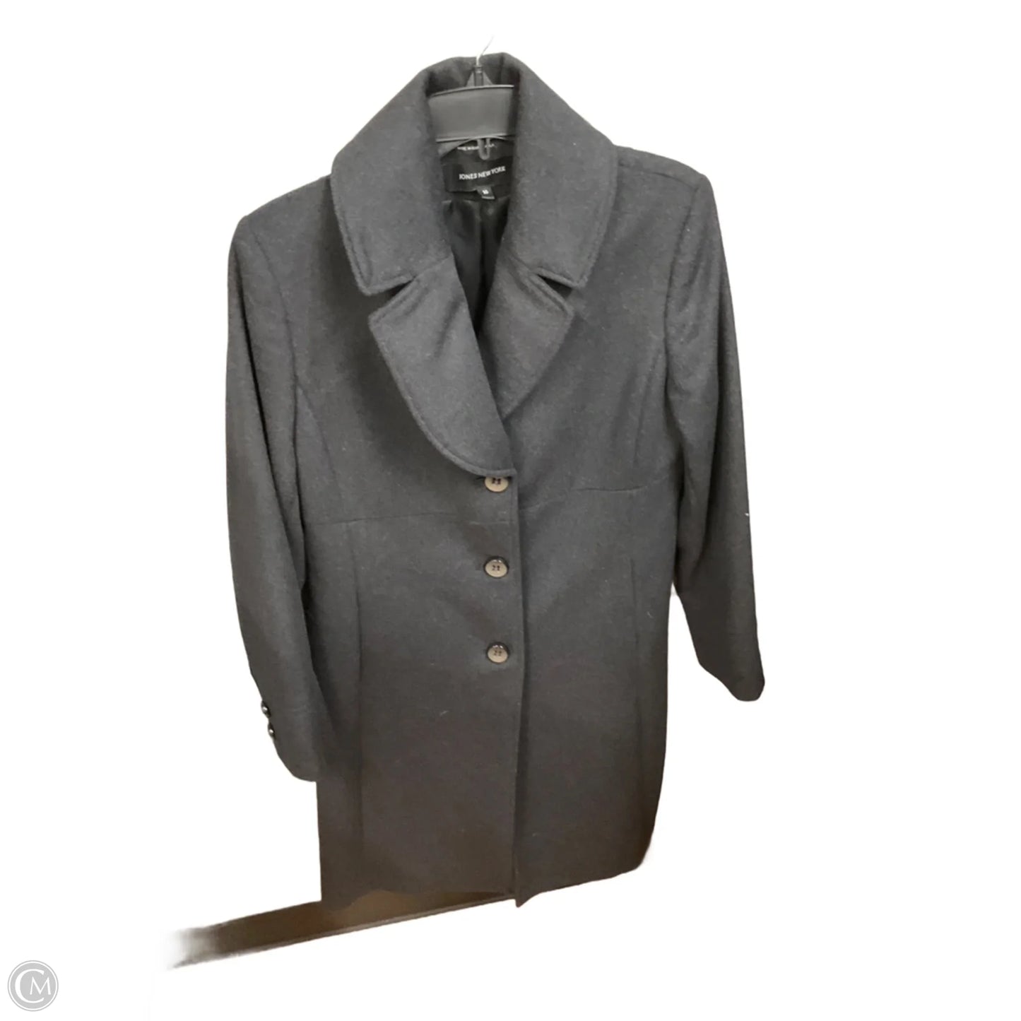 Coat Peacoat By Jones New York In Grey, Size: M