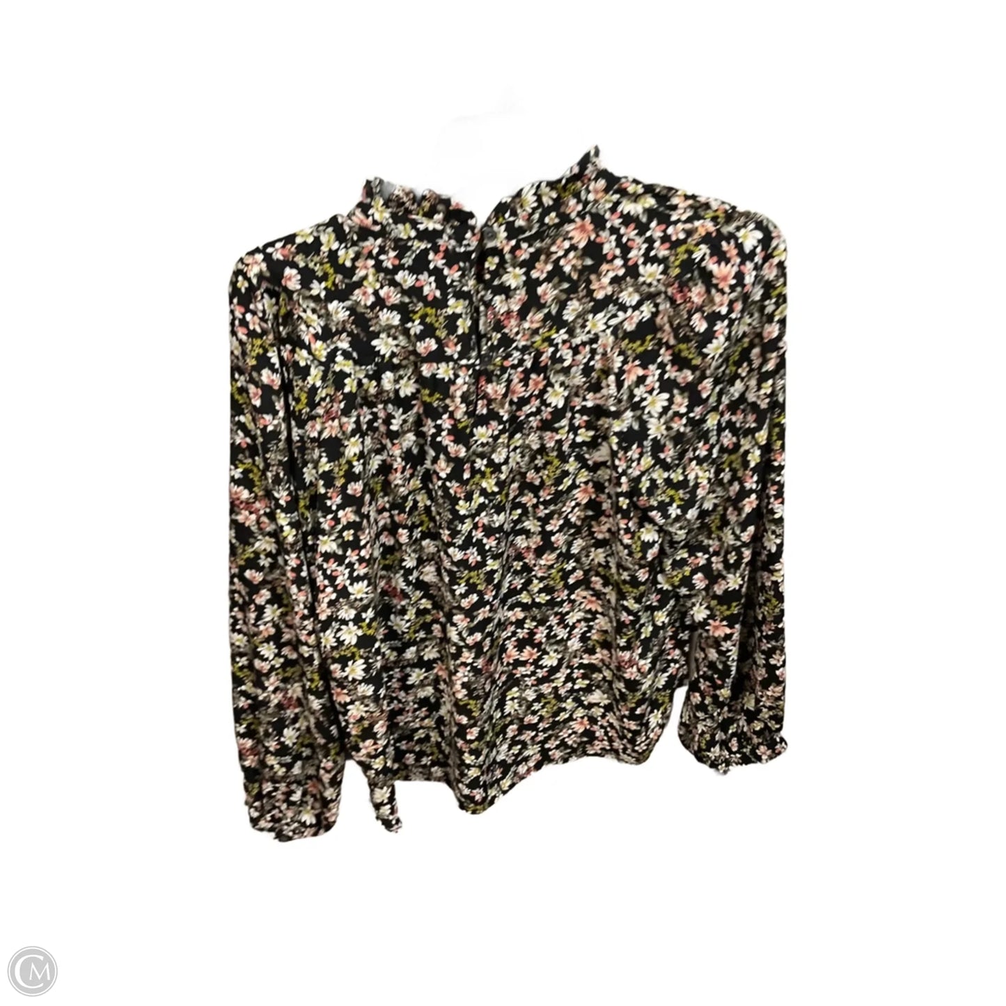 Blouse Long Sleeve By Loft In Floral Print, Size: Xs