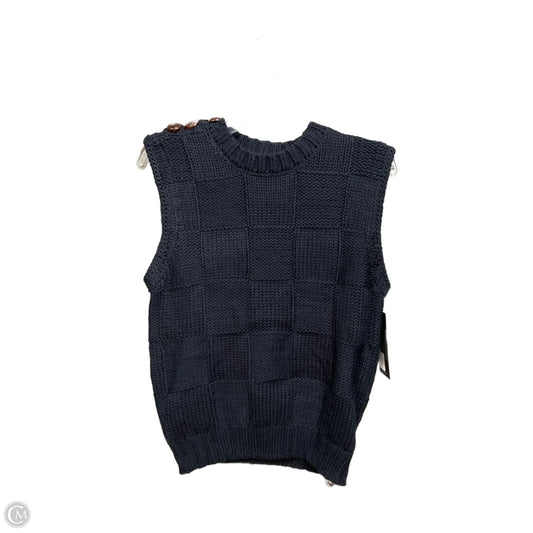 Vest Sweater By Clothes Mentor In Navy, Size: S