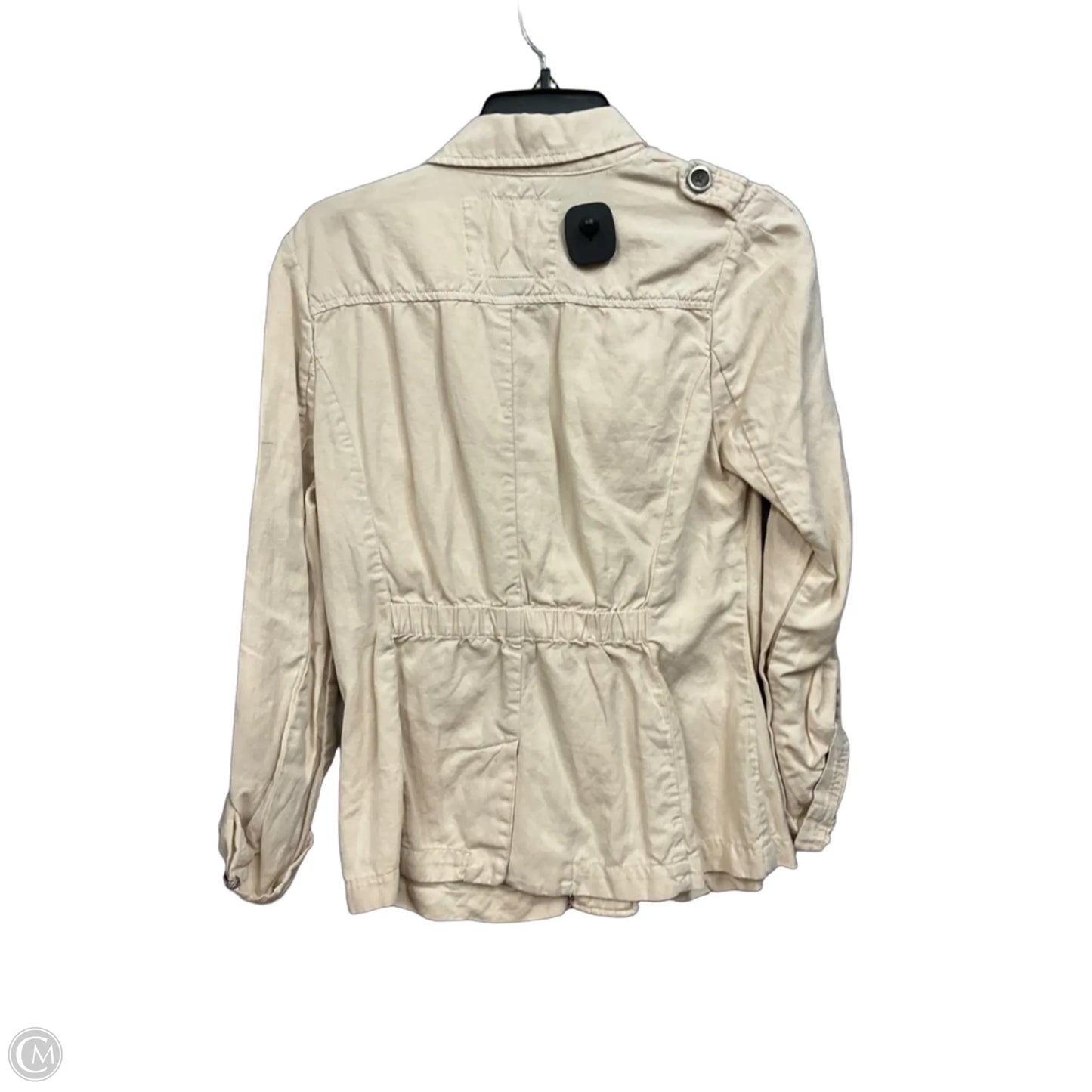 Jacket Utility By Clothes Mentor In Cream, Size: M