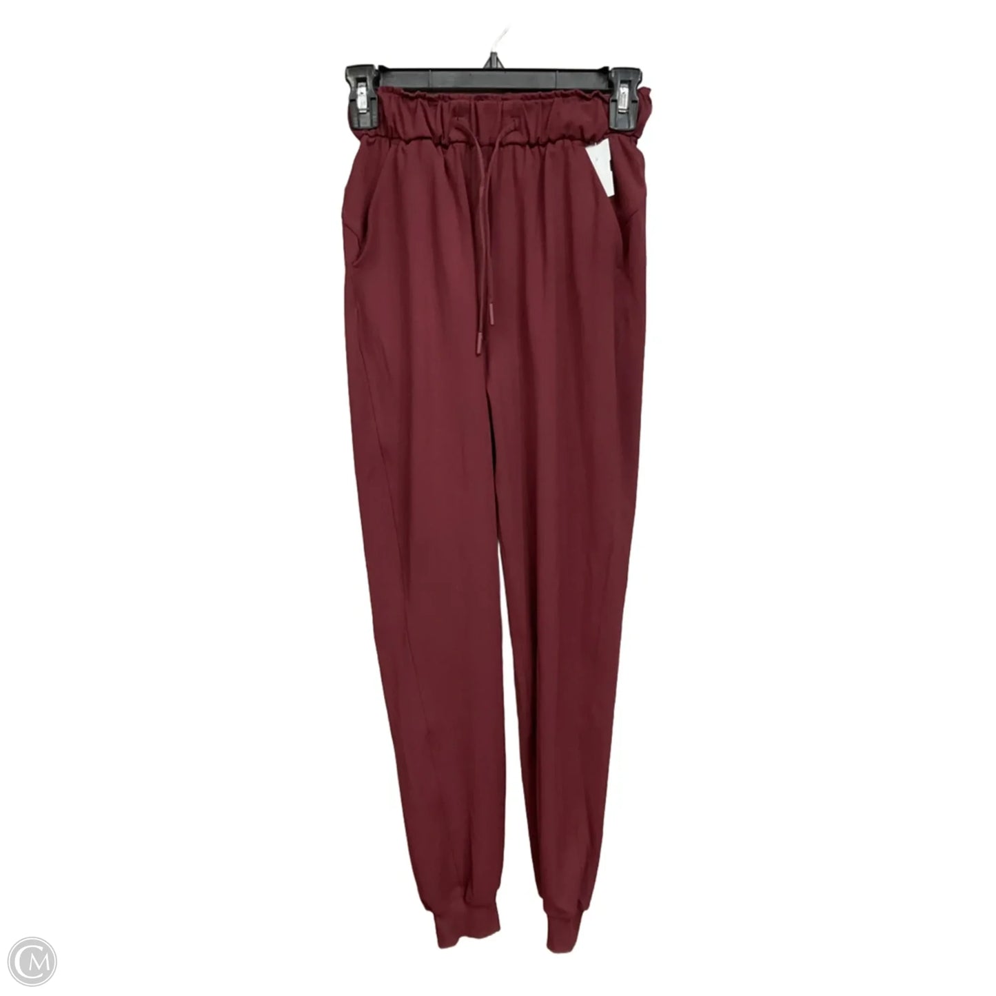 Athletic Pants By Lululemon In Maroon, Size: 0