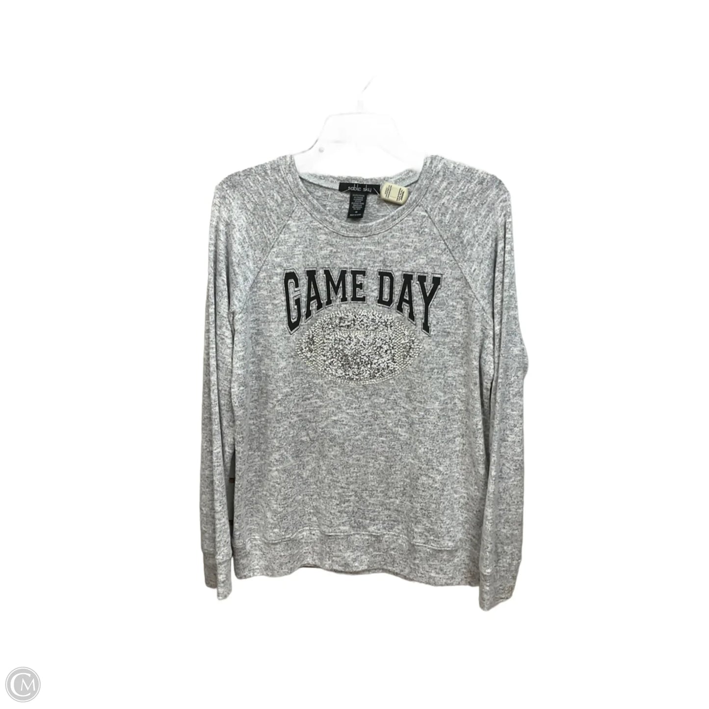 Top Long Sleeve Basic By Clothes Mentor In Grey, Size: M