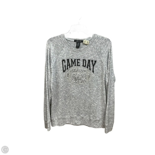 Top Long Sleeve Basic By Clothes Mentor In Grey, Size: M