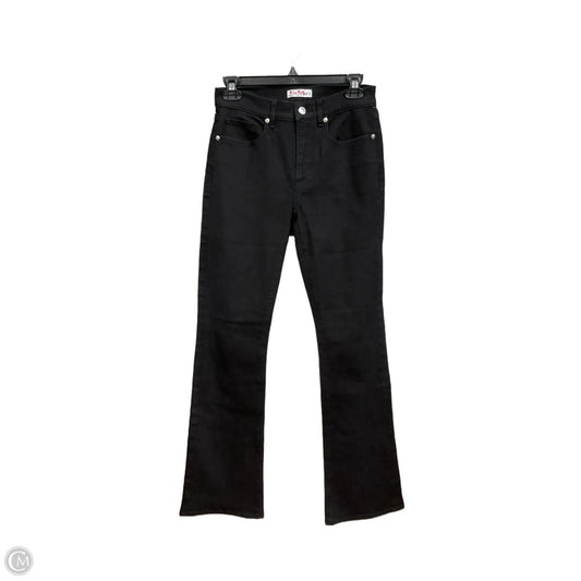 Jeans Straight By Loft In Black Denim, Size: 2
