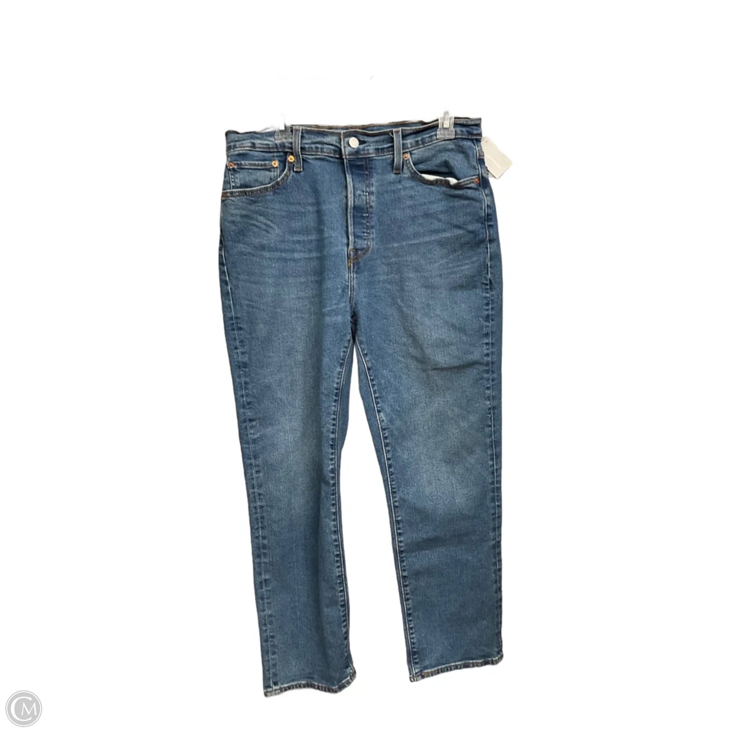 Jeans Straight By Levis In Blue Denim, Size: 10