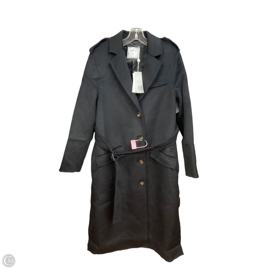Coat Trench Coat By Clothes Mentor In Black, Size: S