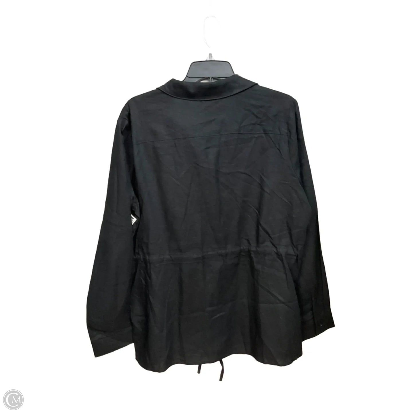 Blouse Long Sleeve By Dkny In Black, Size: M
