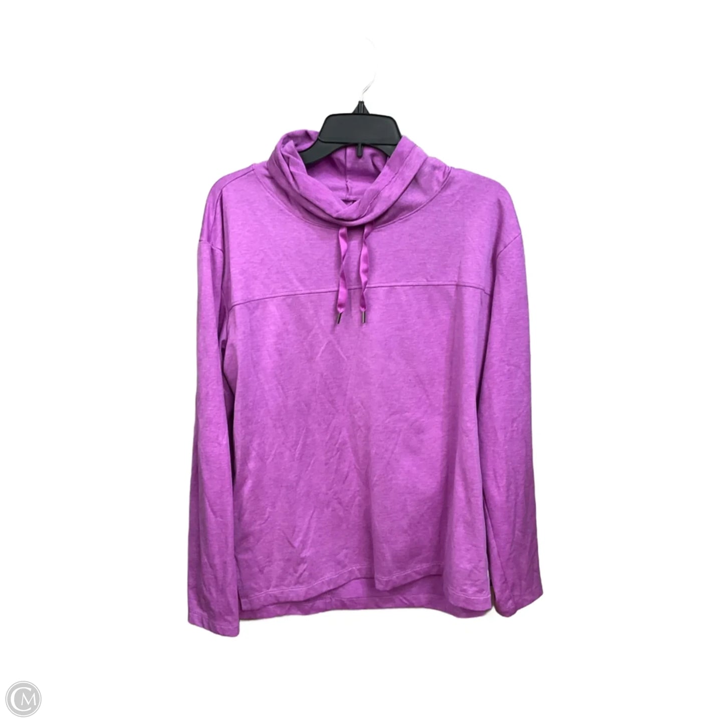Athletic Top Long Sleeve Collar By Apana In Purple, Size: Xl