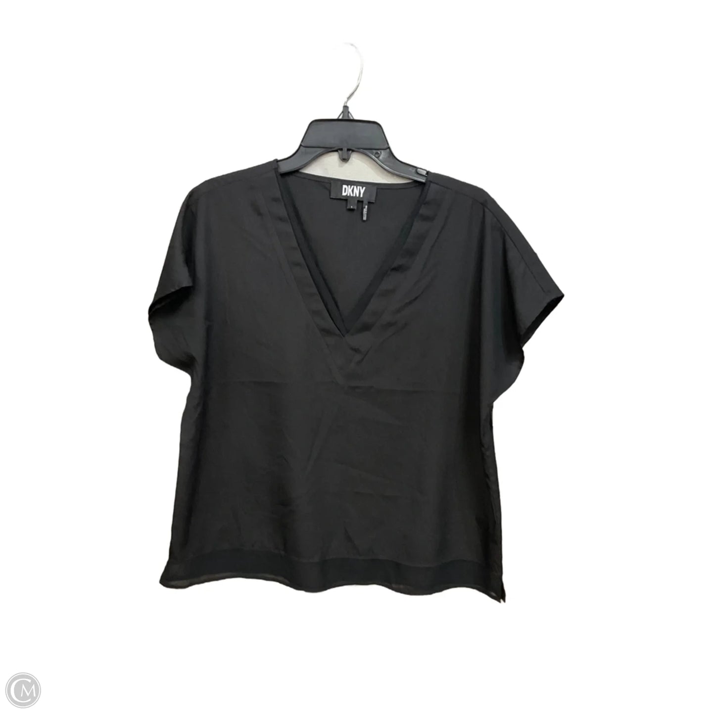 Top Short Sleeve Basic By Dkny In Black, Size: L