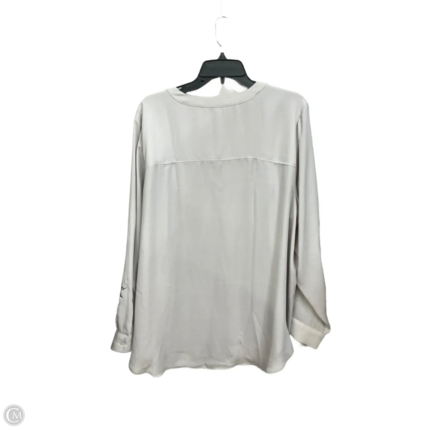 Blouse Long Sleeve By Simply Vera In Grey, Size: 2x