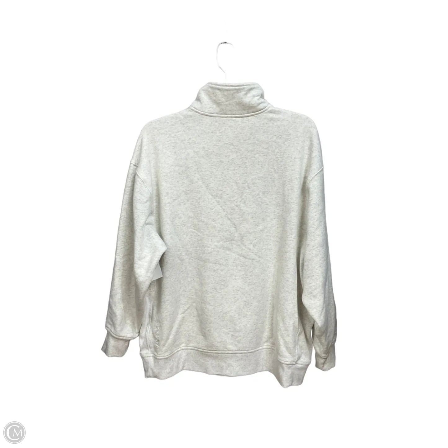 Athletic Top Long Sleeve Collar By Athleta In White, Size: M