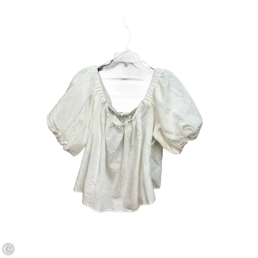Top Short Sleeve By Cmc In White, Size: Xl