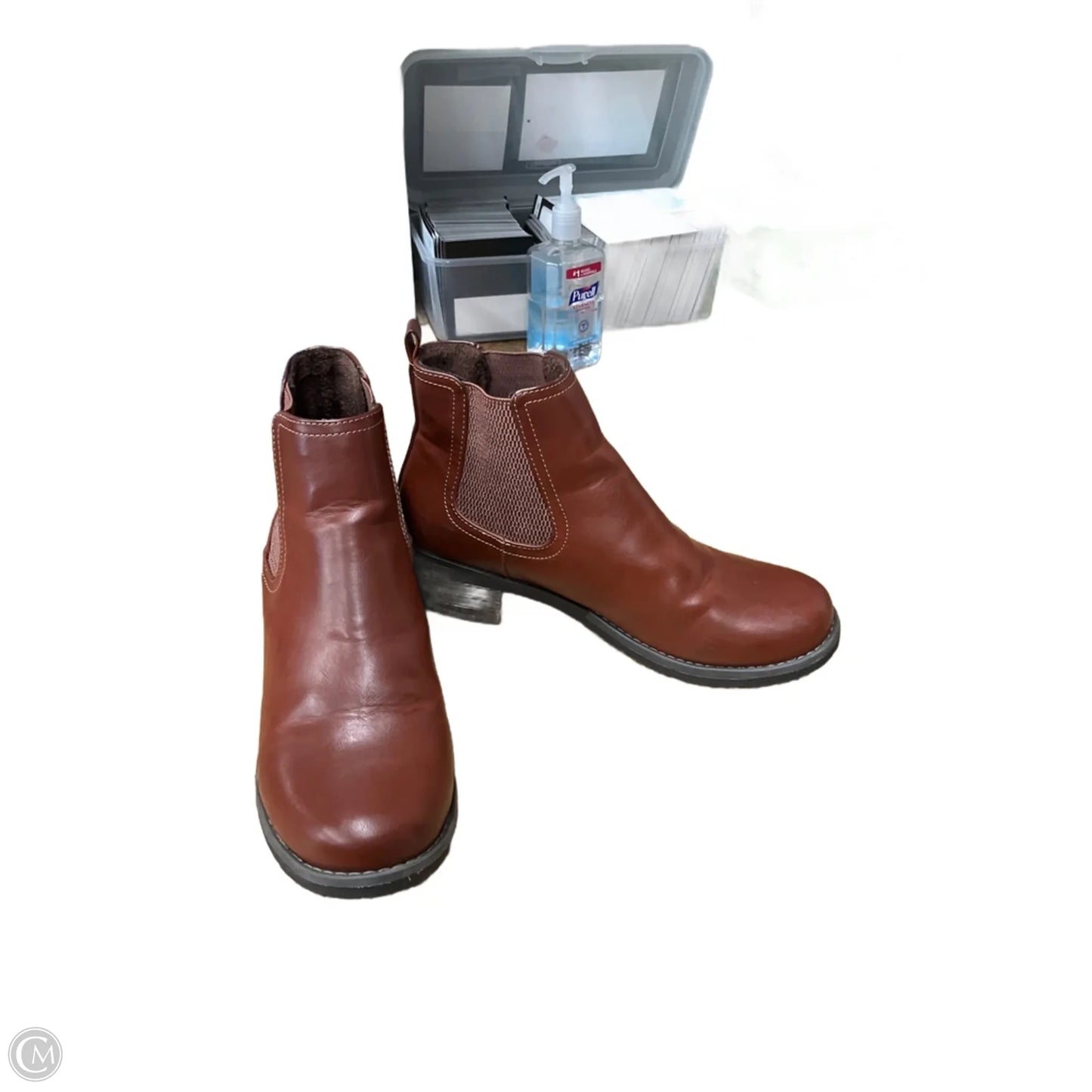 Boots Ankle Heels By Eastland In Brown, Size: 10