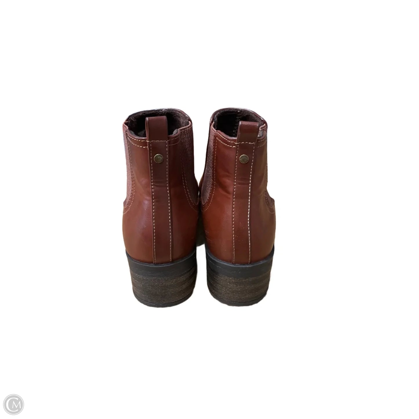 Boots Ankle Heels By Eastland In Brown, Size: 10