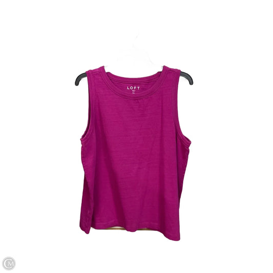 Top Sleeveless Basic By Loft In Purple, Size: Xl