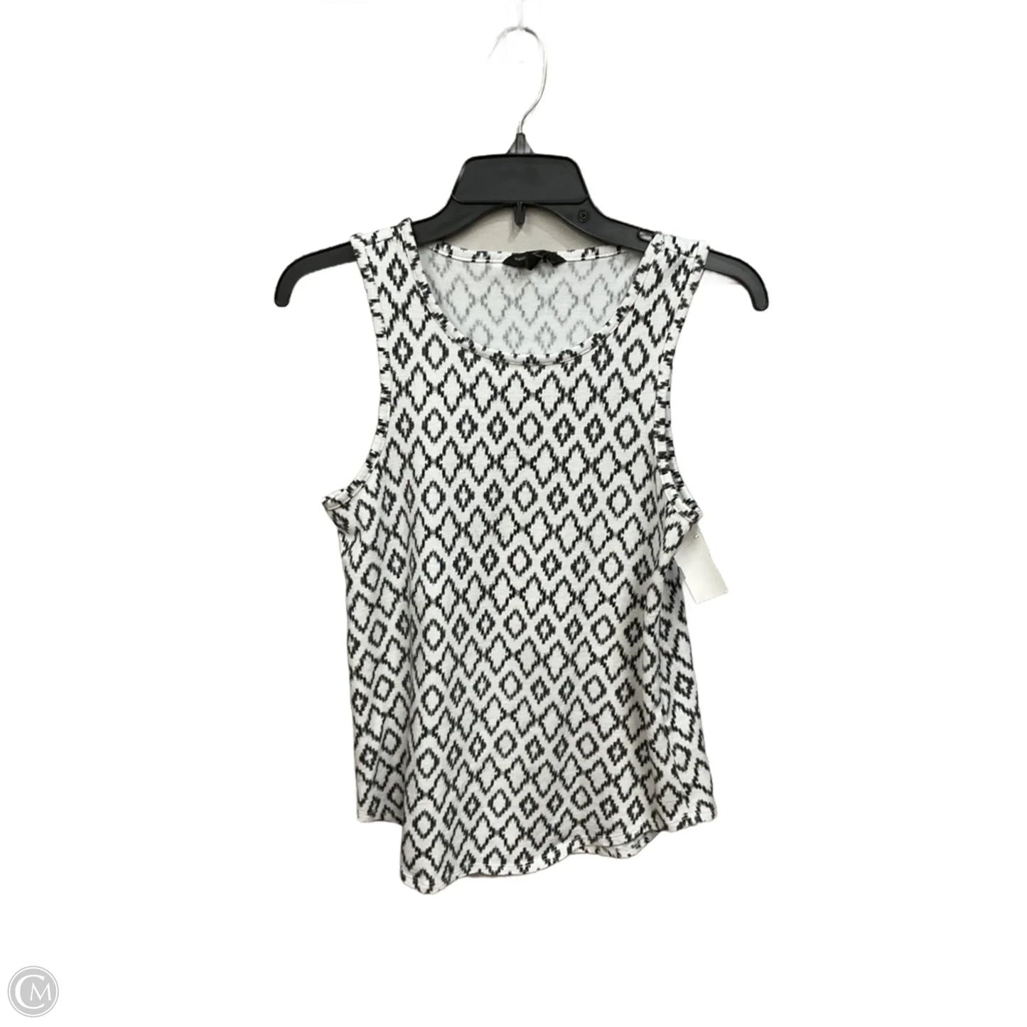 Top Sleeveless By Banana Republic In Black & White, Size: S