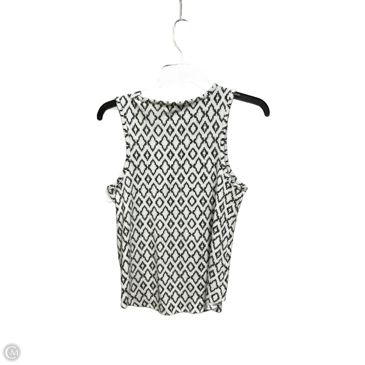 Top Sleeveless By Banana Republic In Black & White, Size: S