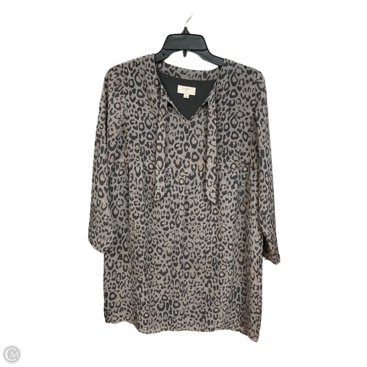 Tunic Long Sleeve By Loft In Animal Print, Size: Xsp