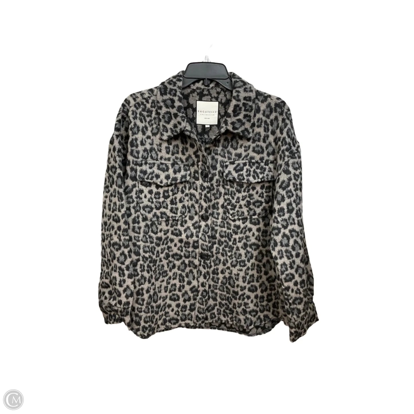 Jacket Shirt By Bagatelle In Animal Print, Size: L
