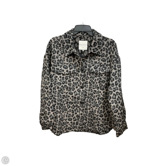 Jacket Shirt By Bagatelle In Animal Print, Size: L