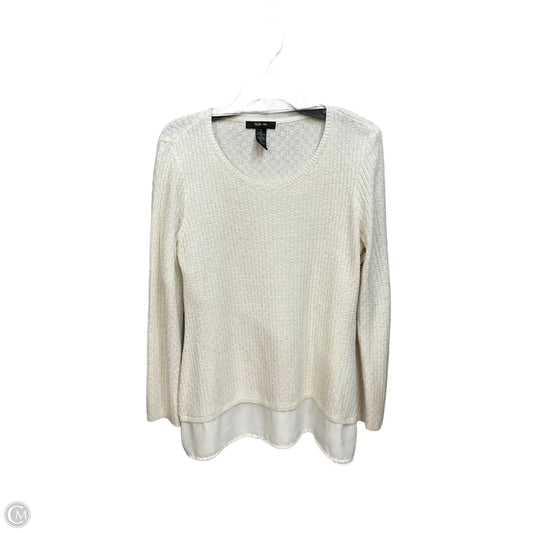 Top Long Sleeve Basic By Style And Company In Cream, Size: L