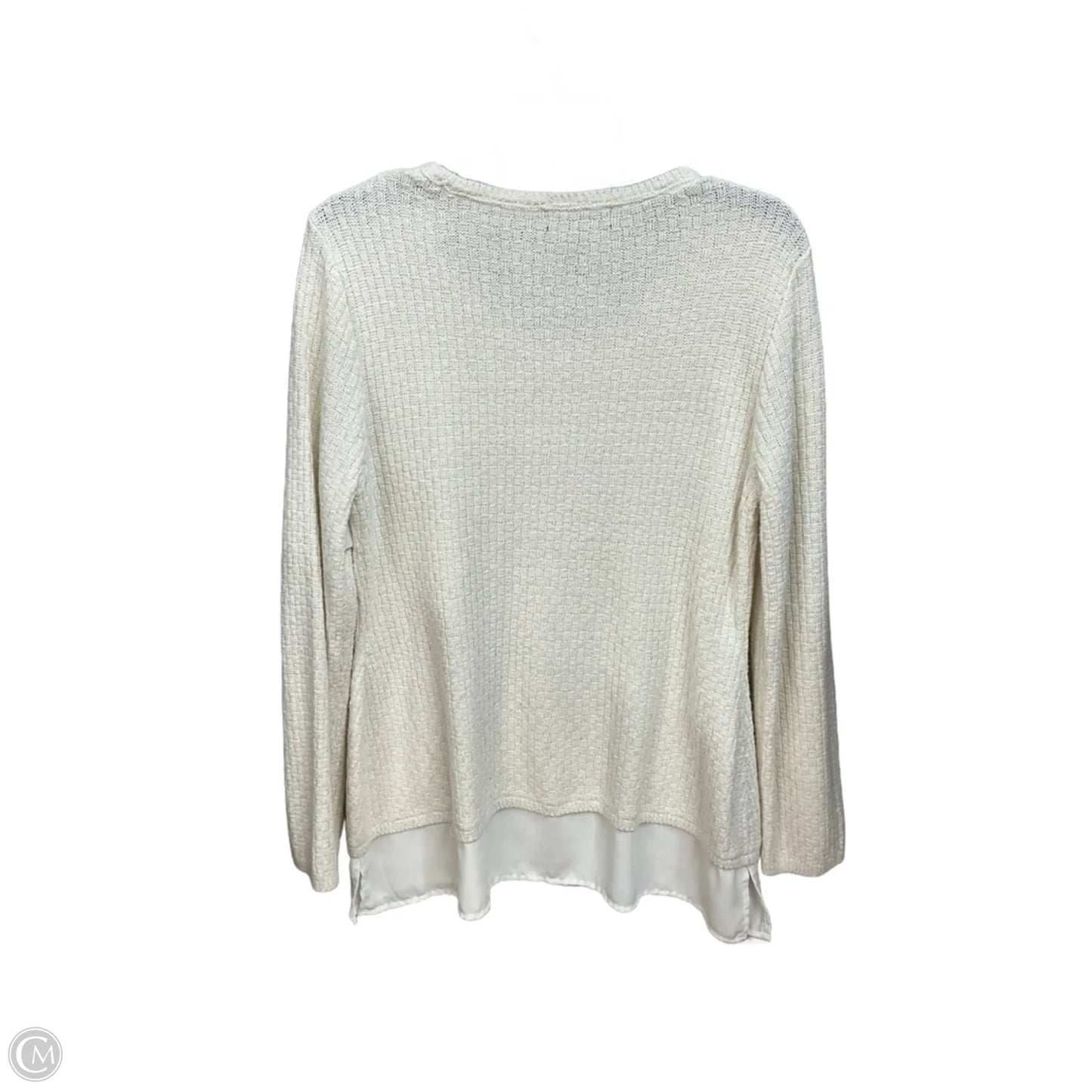 Top Long Sleeve Basic By Style And Company In Cream, Size: L
