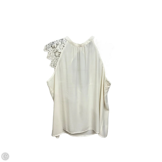 Blouse Sleeveless By Express In Ivory, Size: Xl