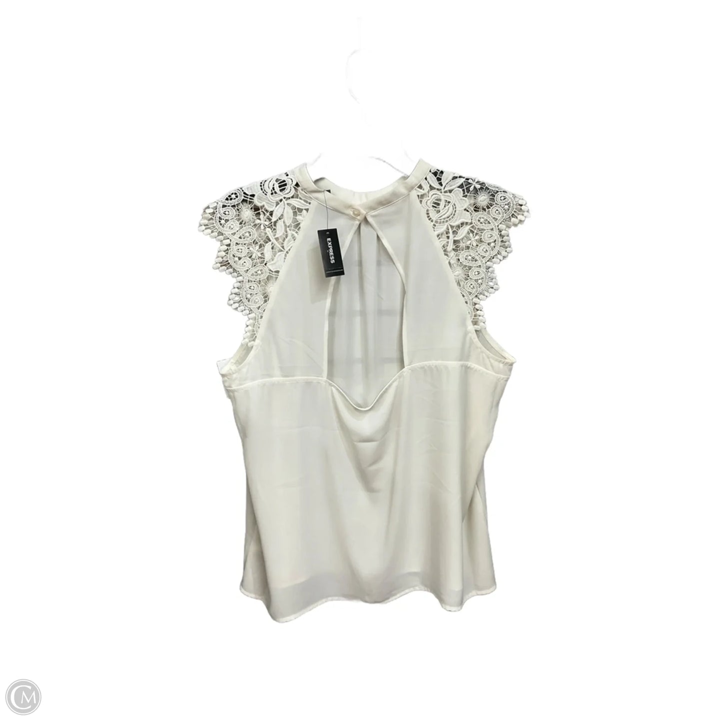 Blouse Sleeveless By Express In Ivory, Size: Xl